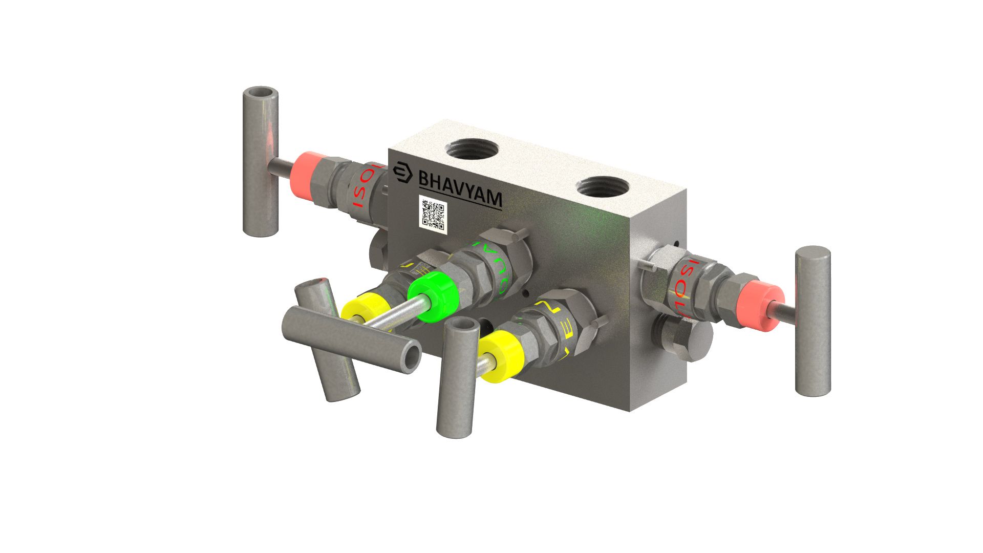BETLOCK 5-valve manifold, process connection view